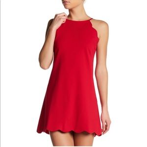 Love...Ady Scalloped Trim Shift Dress XS